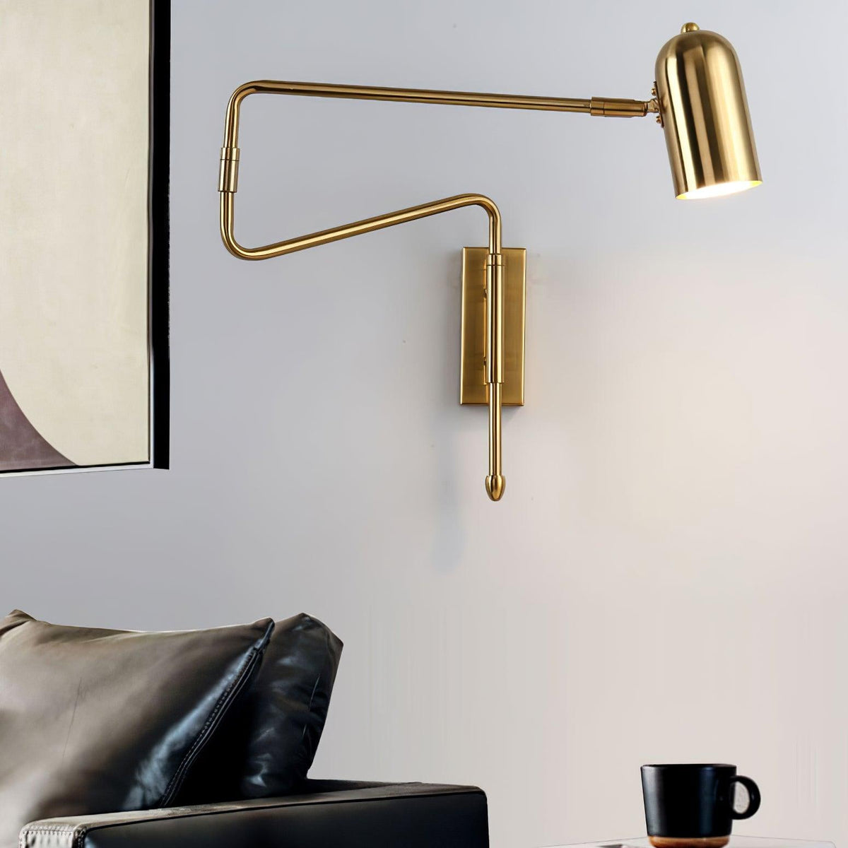 Arley Swing Arm Hardwired Reading Wall Lamp