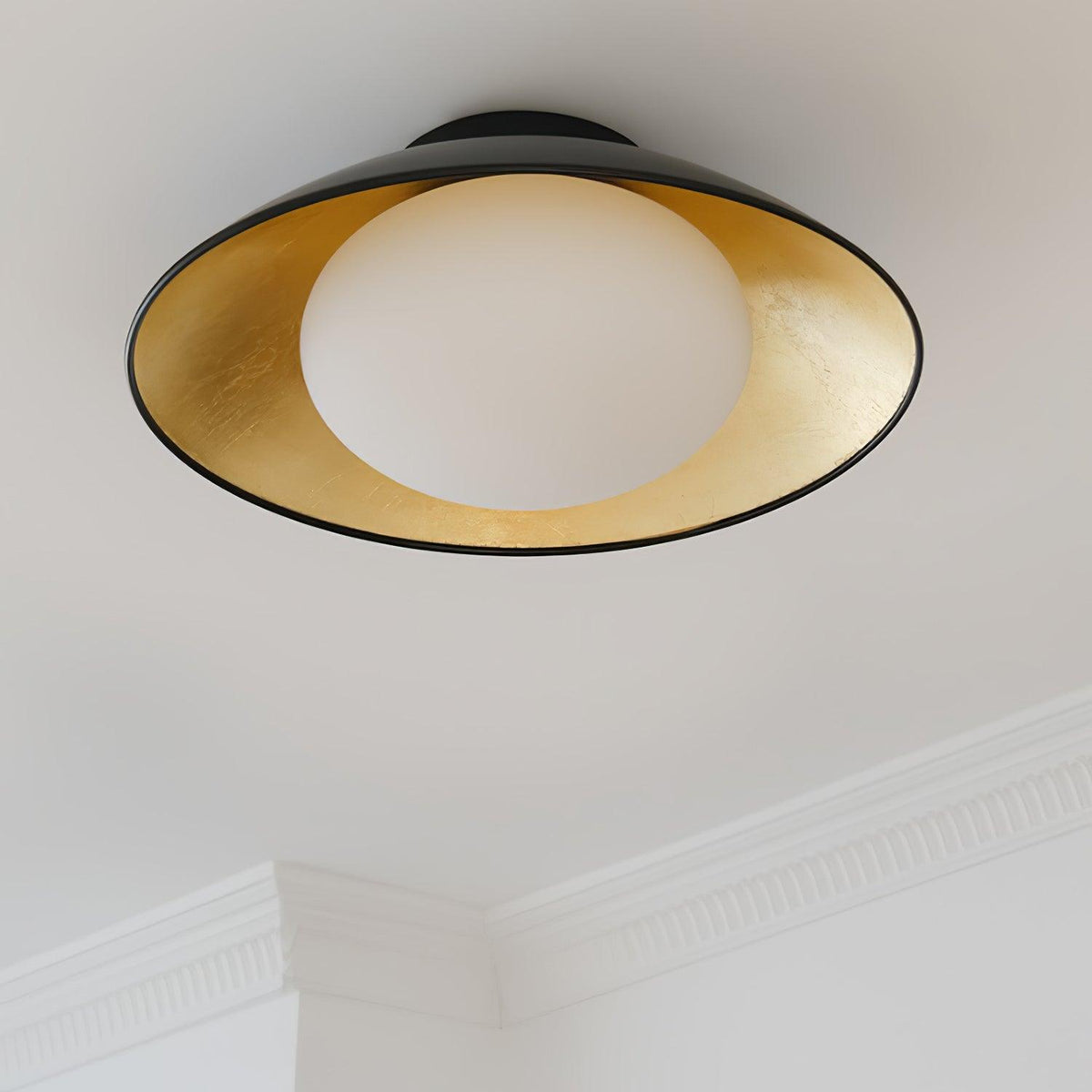 Ombrelle Gold Leaf Dome Ceiling and Wall Light