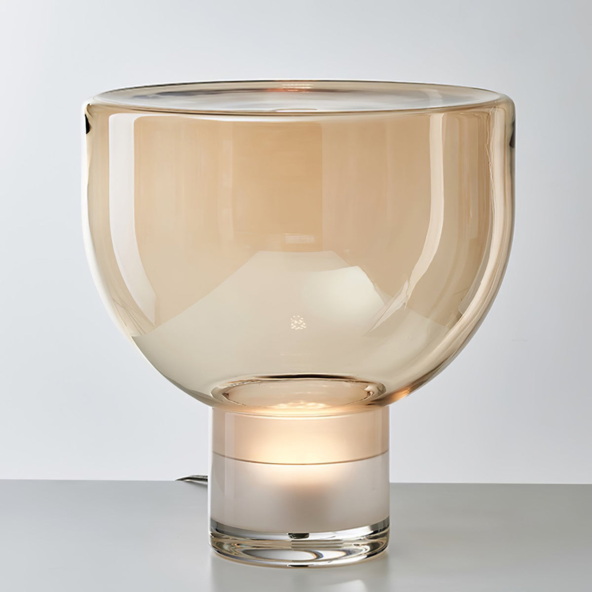Ambrette Glass Bowl Table Lamp