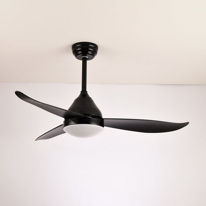Alize Light Wood Three Blade LED Ceiling Fan Light