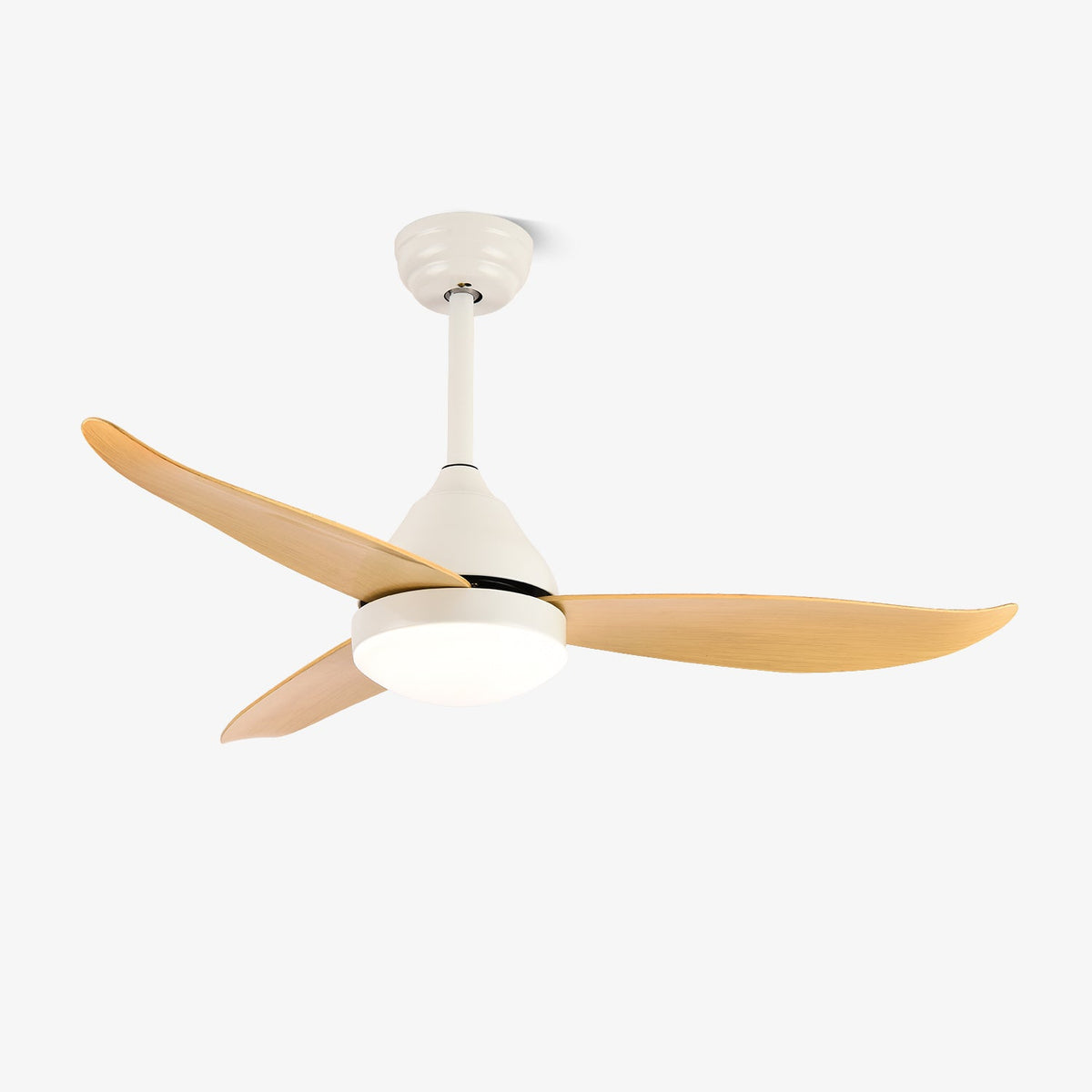 Alize Light Wood Three Blade LED Ceiling Fan Light