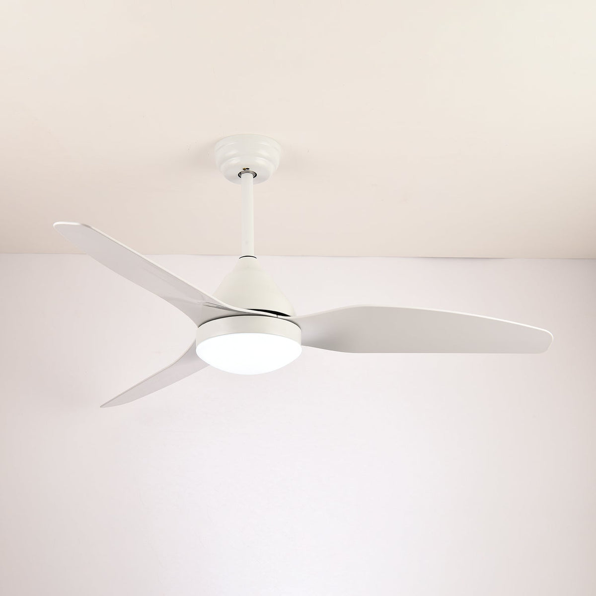 Alize Light Wood Three Blade LED Ceiling Fan Light