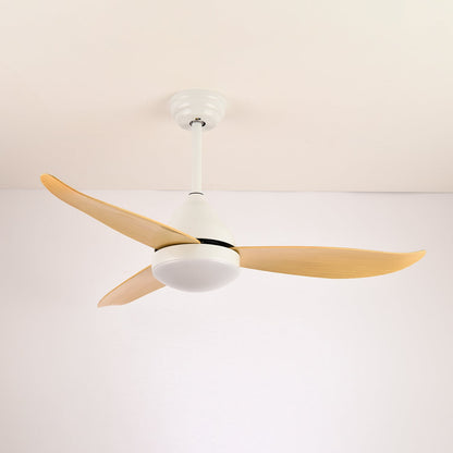 Alize Light Wood Three Blade LED Ceiling Fan Light