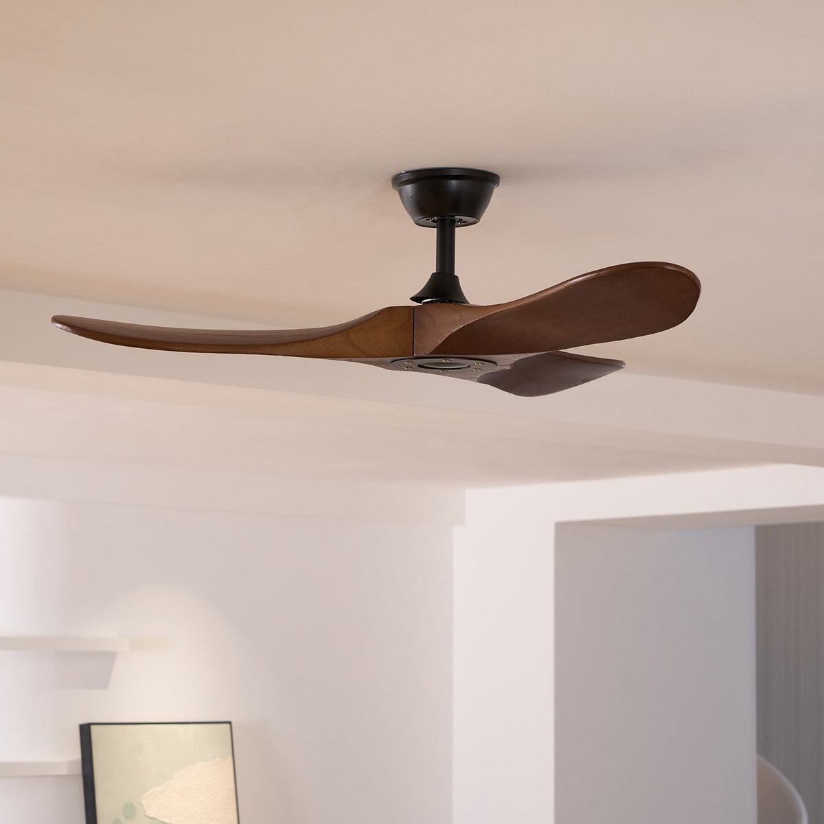 Sirocco Walnut Wood DC Ceiling Fan with Remote
