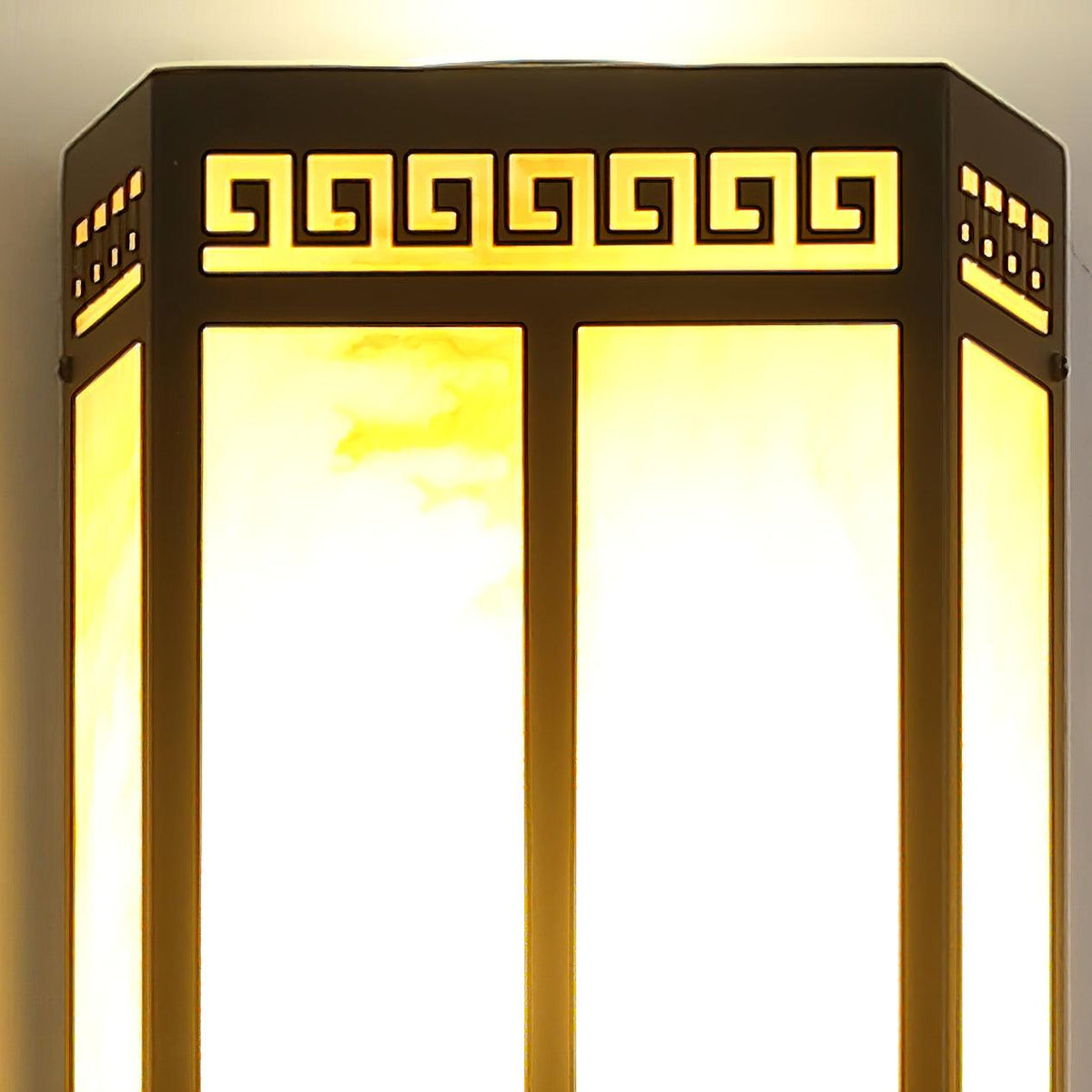 Wrenna Tall Alabaster Outdoor LED Wall Light