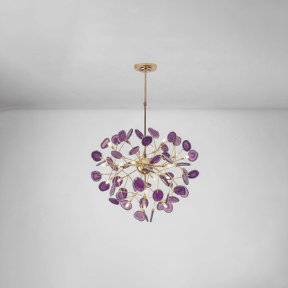 Calliste Natural Agate Rose Gold Branch Chandelier
