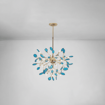 Calliste Natural Agate Rose Gold Branch Chandelier