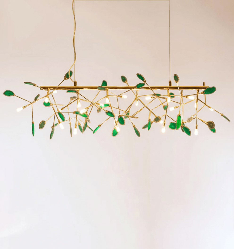 Calliste Natural Agate Rose Gold Branch Chandelier