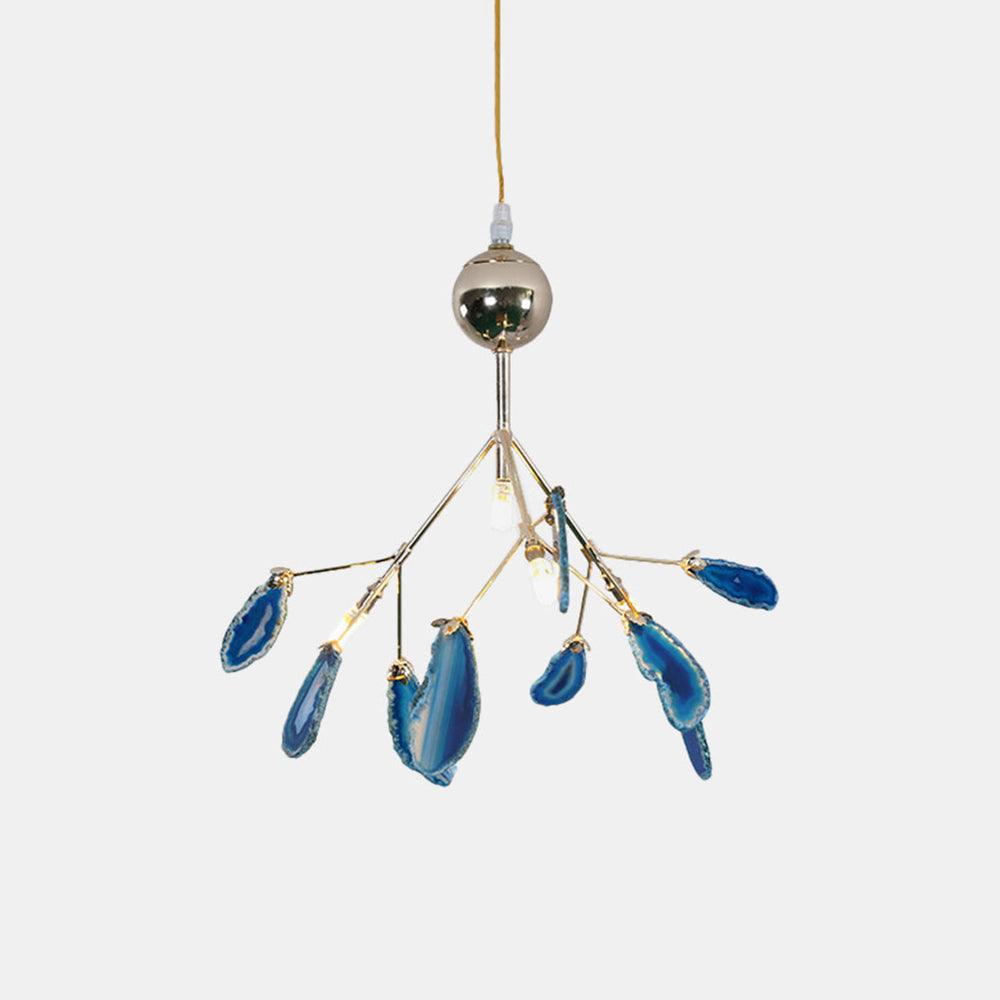 Calliste Natural Agate Rose Gold Branch Chandelier