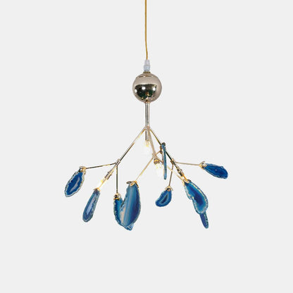 Calliste Natural Agate Rose Gold Branch Chandelier