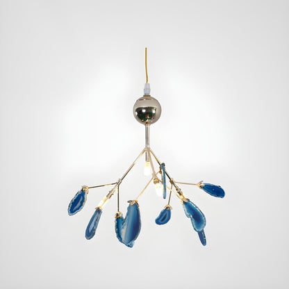 Calliste Natural Agate Rose Gold Branch Chandelier