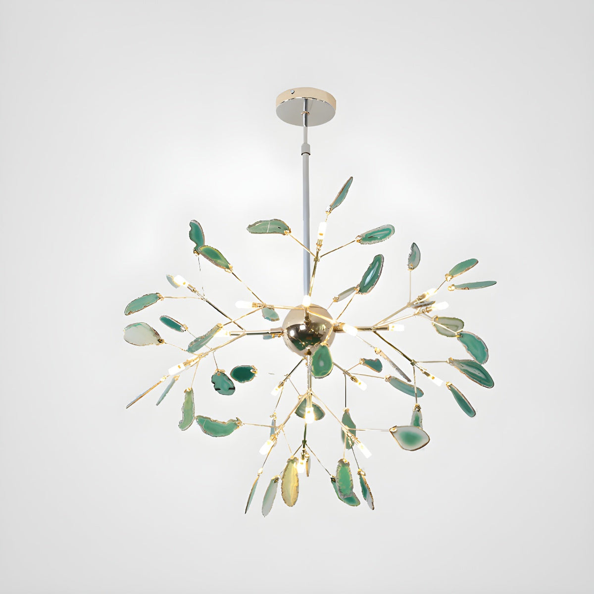 Calliste Natural Agate Rose Gold Branch Chandelier