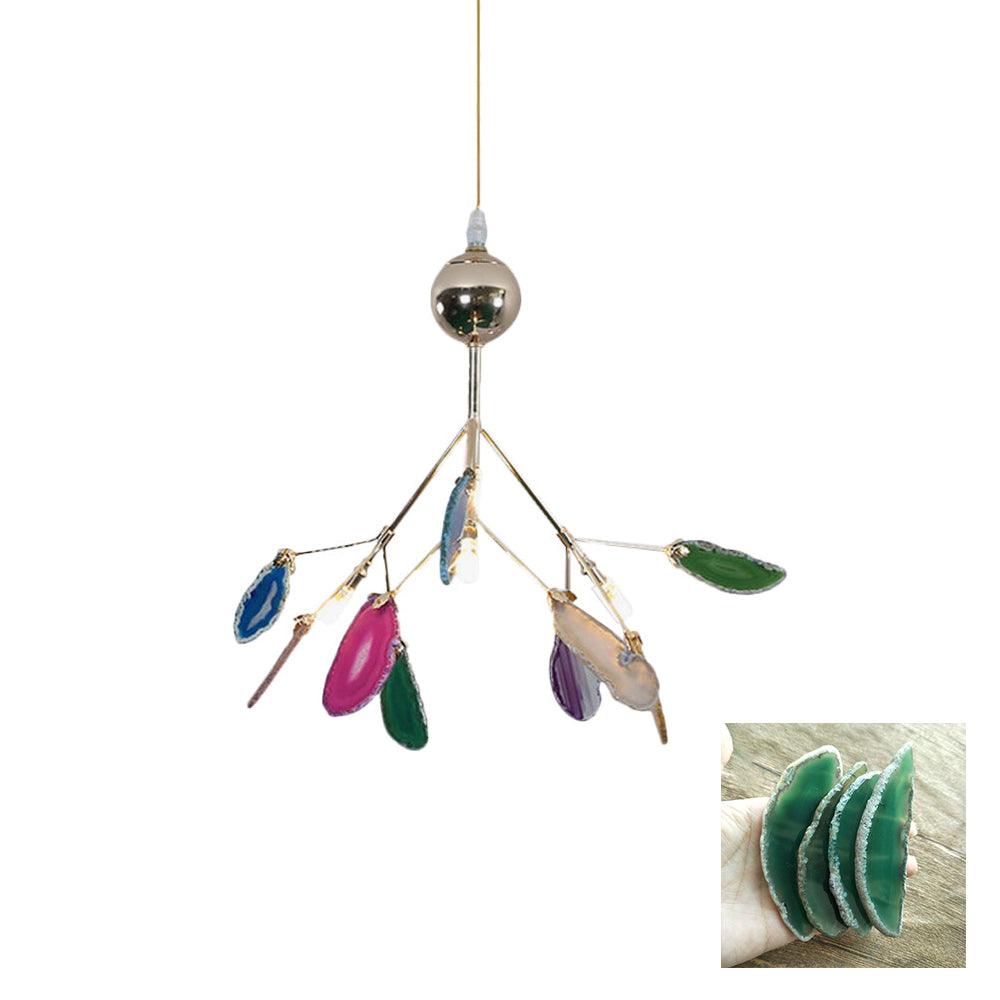 Calliste Natural Agate Rose Gold Branch Chandelier