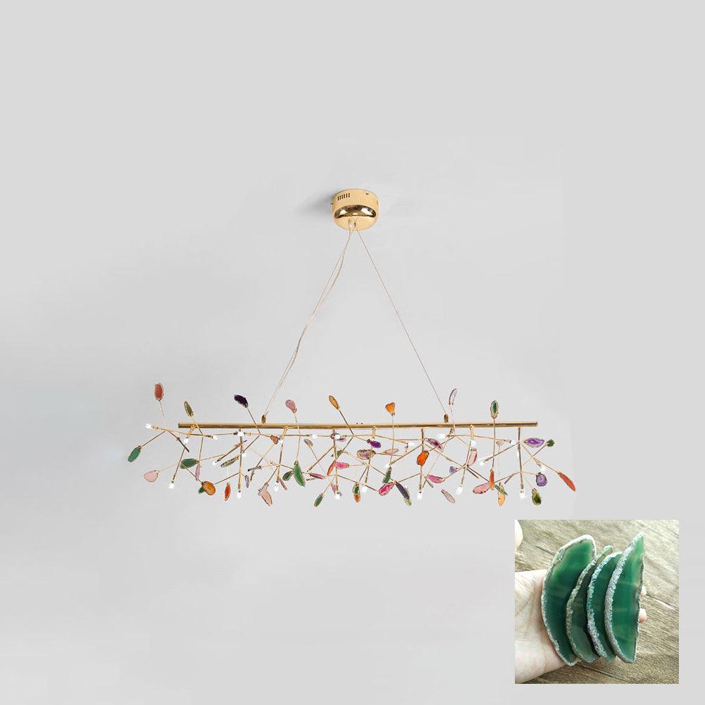 Calliste Natural Agate Rose Gold Branch Chandelier