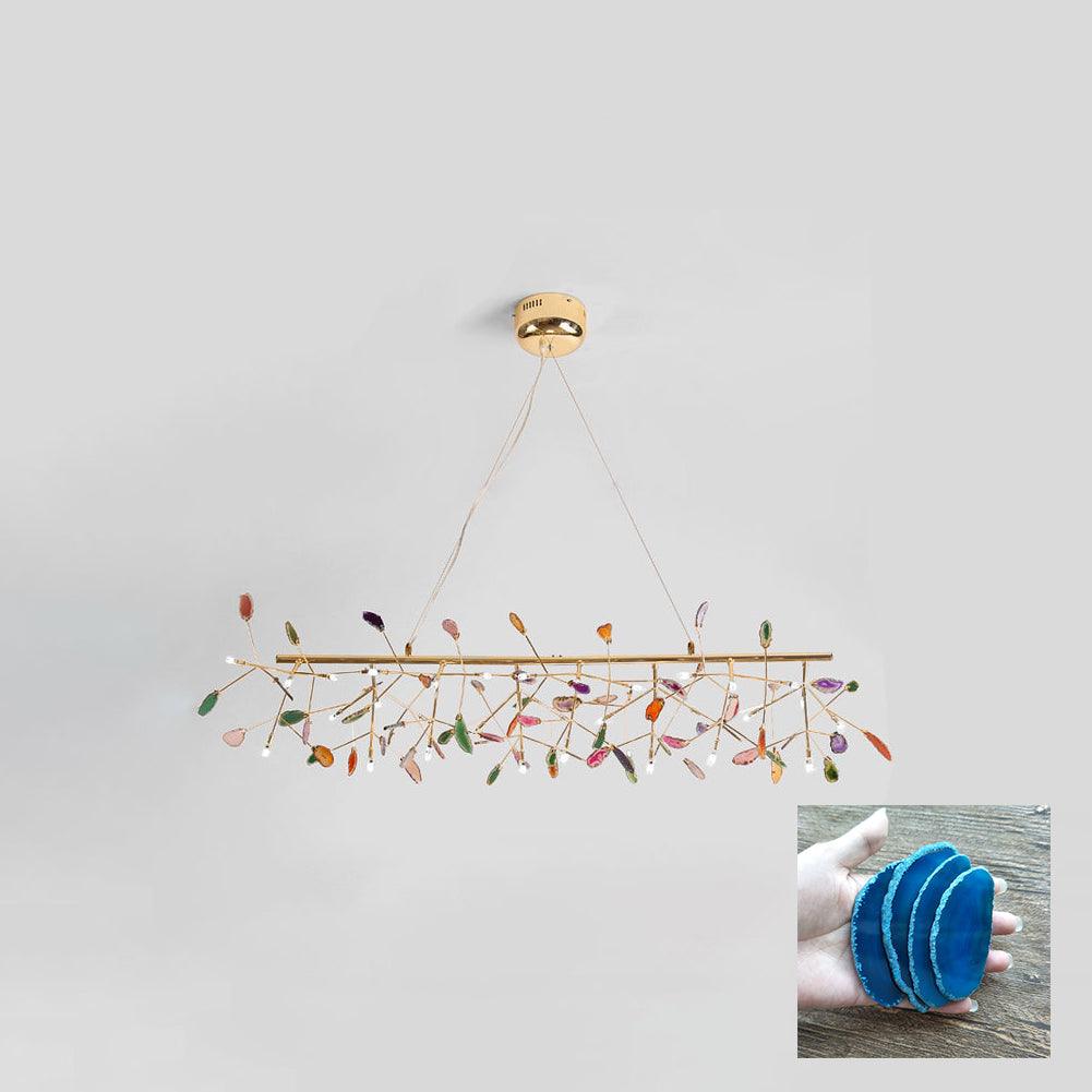 Calliste Natural Agate Rose Gold Branch Chandelier