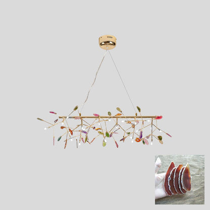 Calliste Natural Agate Rose Gold Branch Chandelier