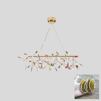Calliste Natural Agate Rose Gold Branch Chandelier