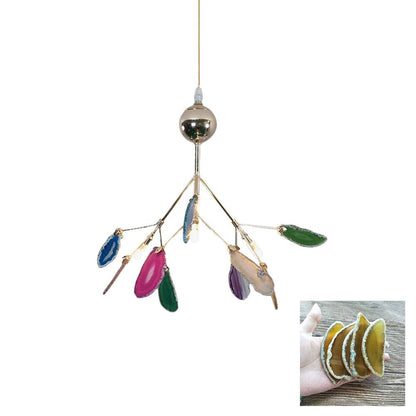 Calliste Natural Agate Rose Gold Branch Chandelier