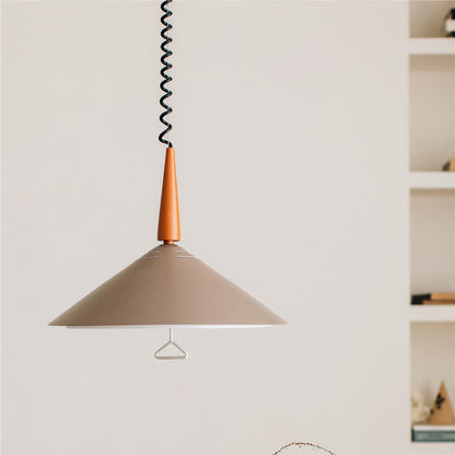 Aelith Retro Cone Retractable Pendant Light