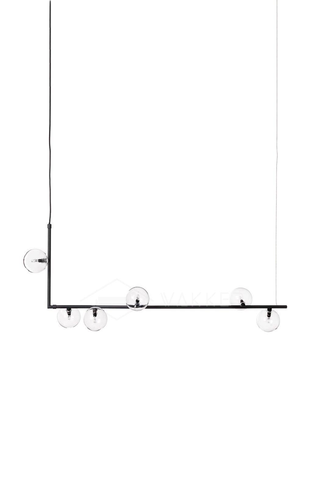 Ailis Linear Clear Glass Globe Chandelier