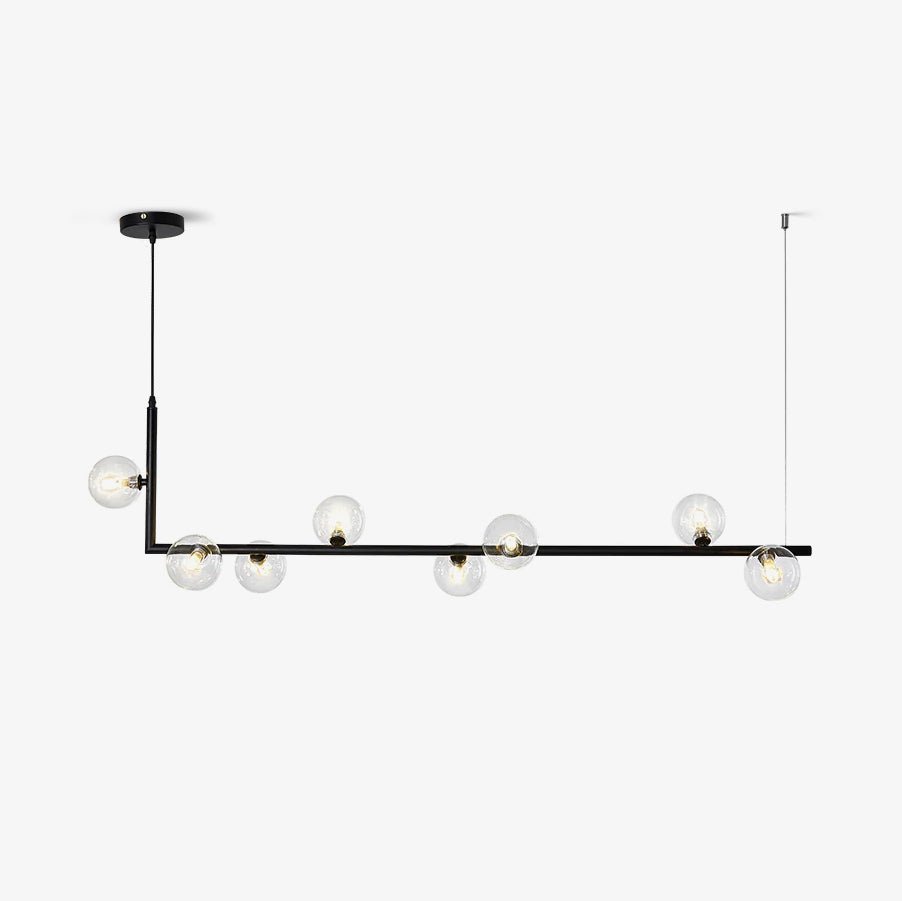 Ailis Linear Clear Glass Globe Chandelier