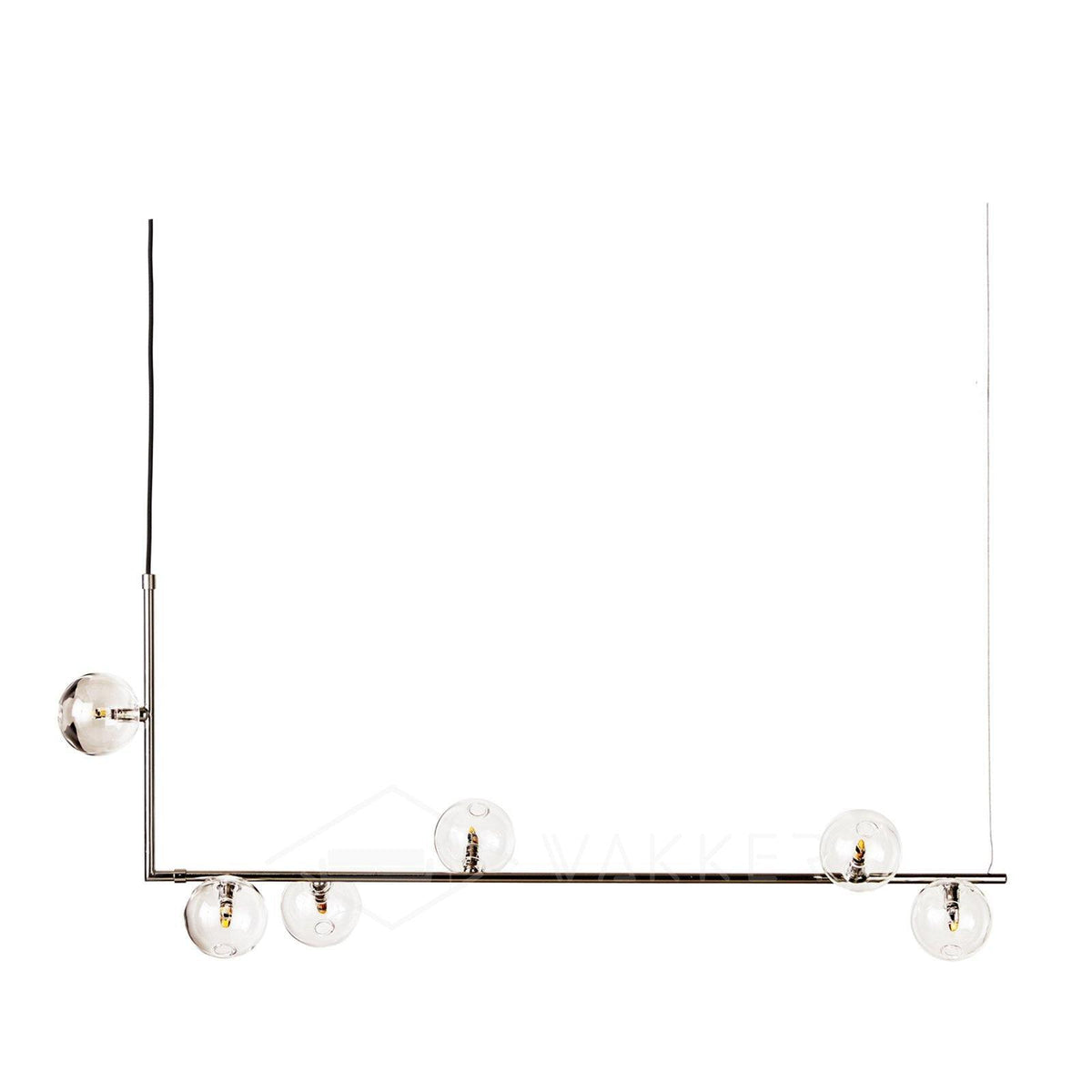 Ailis Linear Clear Glass Globe Chandelier