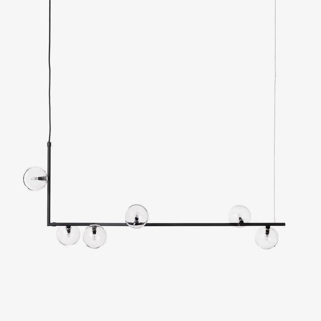 Ailis Linear Clear Glass Globe Chandelier