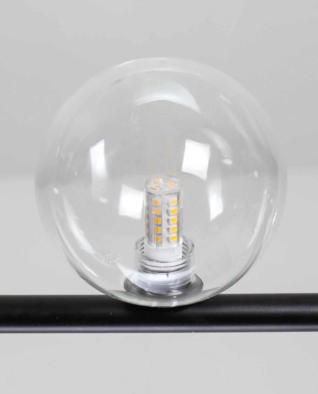 Ailis Linear Clear Glass Globe Chandelier