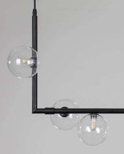 Ailis Linear Clear Glass Globe Chandelier