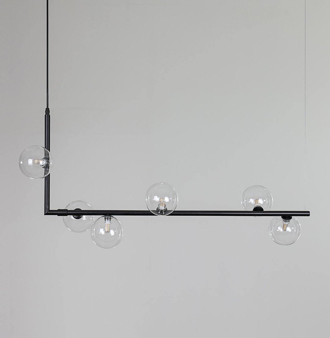 Ailis Linear Clear Glass Globe Chandelier
