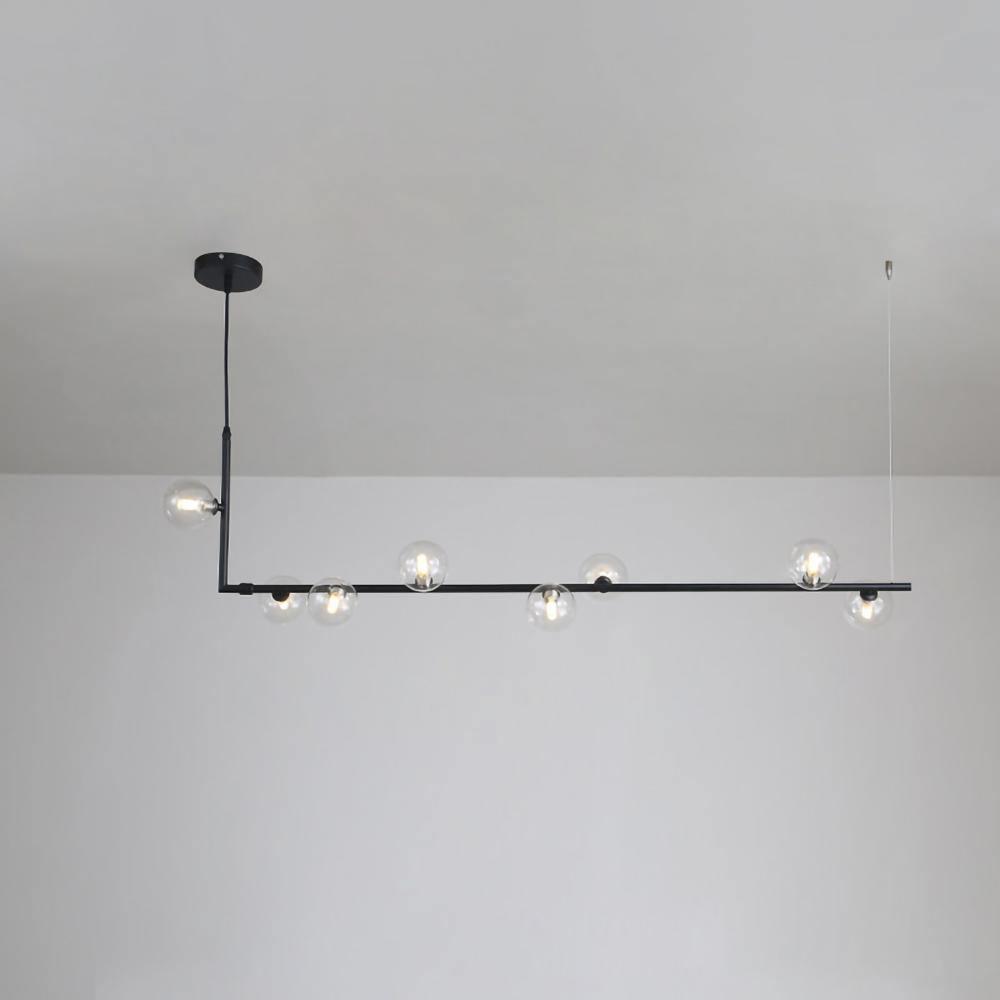Ailis Linear Clear Glass Globe Chandelier