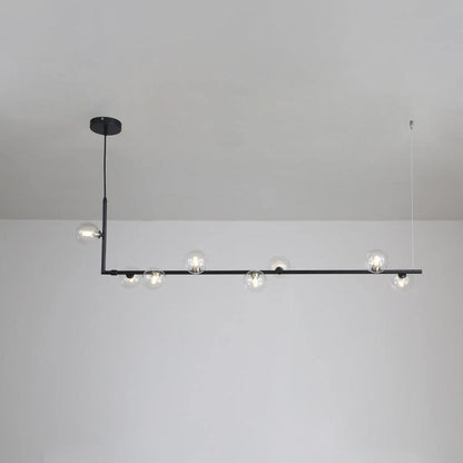Ailis Linear Clear Glass Globe Chandelier