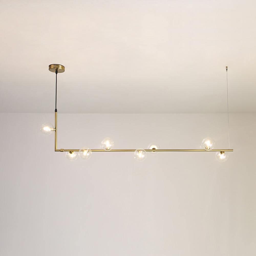 Ailis Linear Clear Glass Globe Chandelier