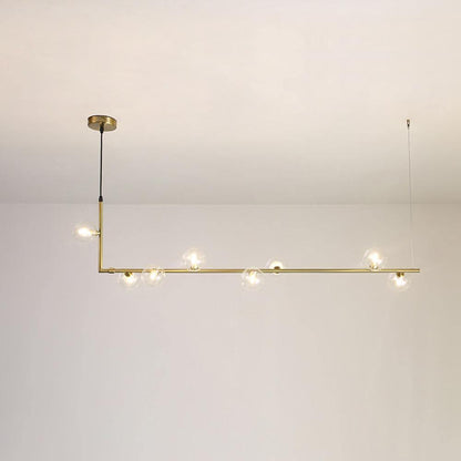 Ailis Linear Clear Glass Globe Chandelier