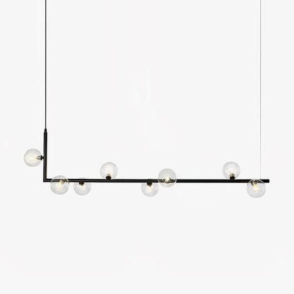 Ailis Linear Clear Glass Globe Chandelier