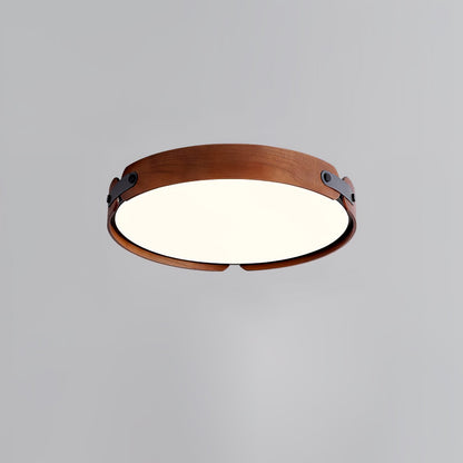 Allegra Slim Wood LED Flush Mount Ceiling Light
