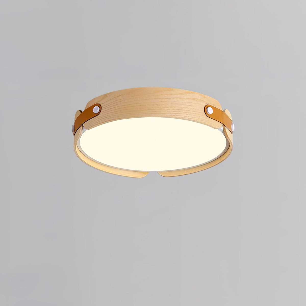 Allegra Slim Wood LED Flush Mount Ceiling Light