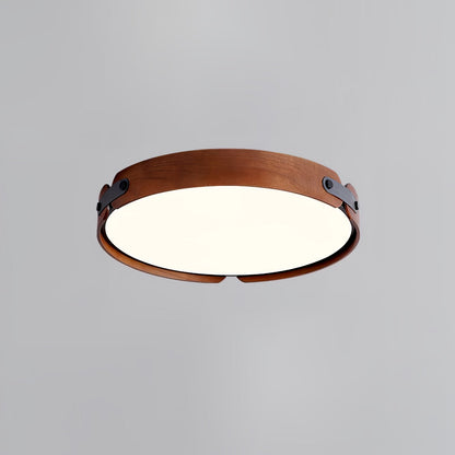 Allegra Slim Wood LED Flush Mount Ceiling Light