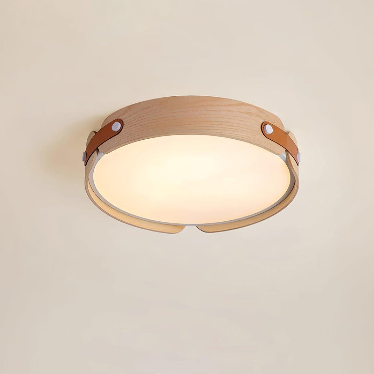 Allegra Slim Wood LED Flush Mount Ceiling Light
