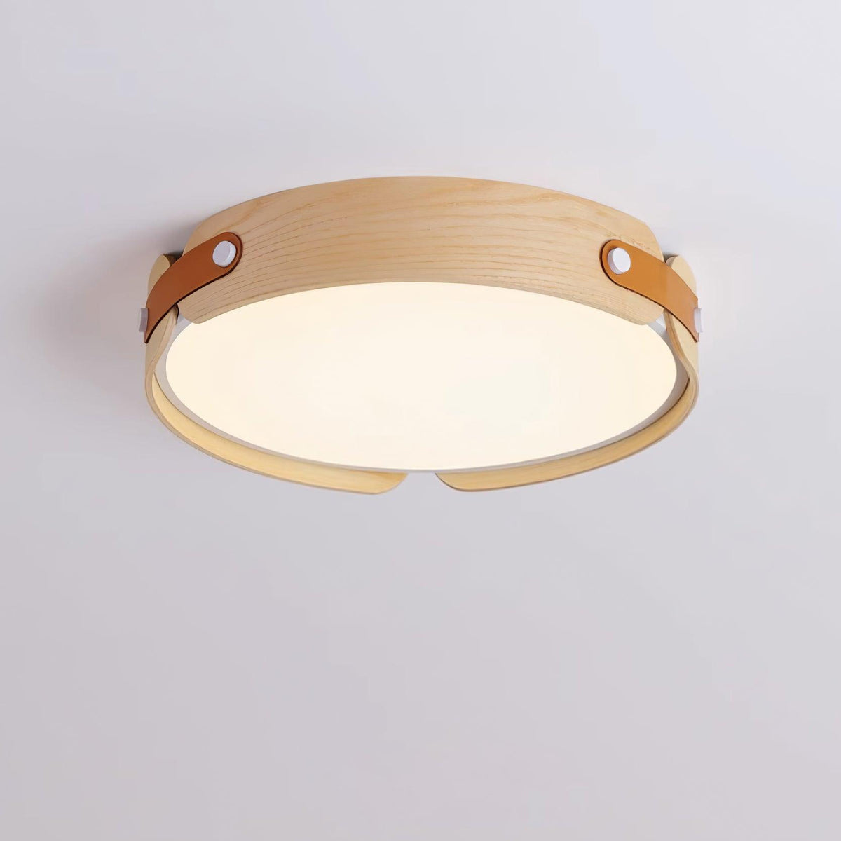 Allegra Slim Wood LED Flush Mount Ceiling Light