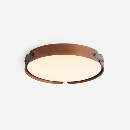 Allegra Slim Wood LED Flush Mount Ceiling Light