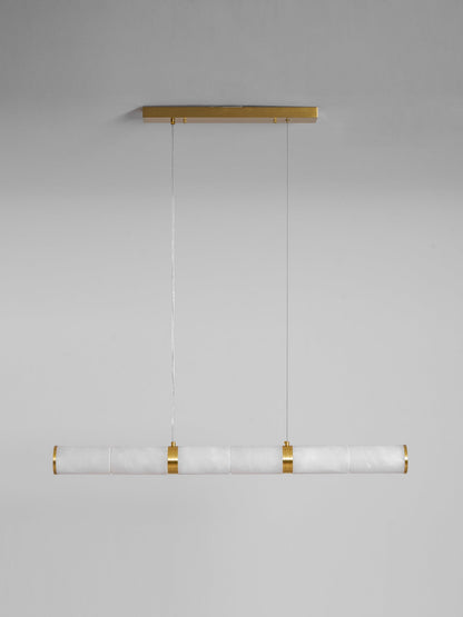 Anaelle Linear Alabaster Tube LED Pendant Light