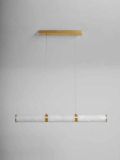 Anaelle Linear Alabaster Tube LED Pendant Light