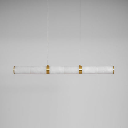 Anaelle Linear Alabaster Tube LED Pendant Light