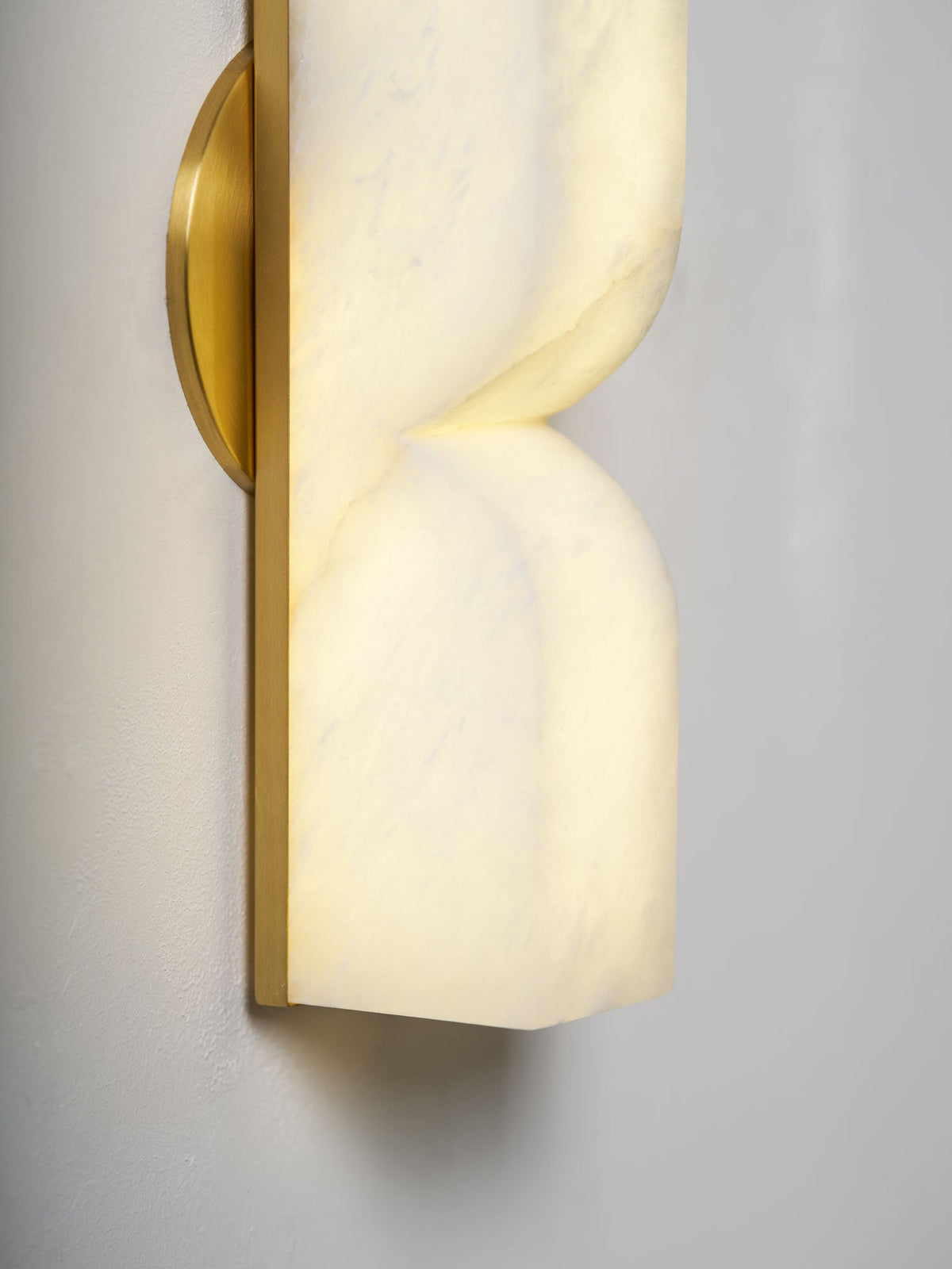 Esker Carved Alabaster Wall Sconce