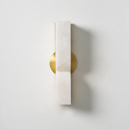 Esker Carved Alabaster Wall Sconce