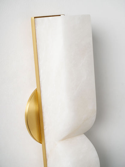 Chantal Solid Carved Alabaster LED Wall Sconce