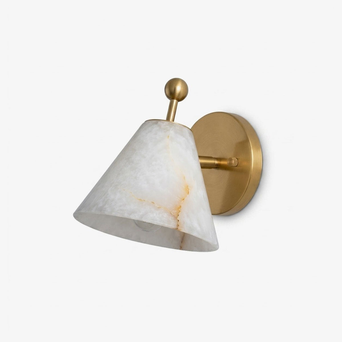 Alcyone Alabaster Angled Cone Wall Sconce