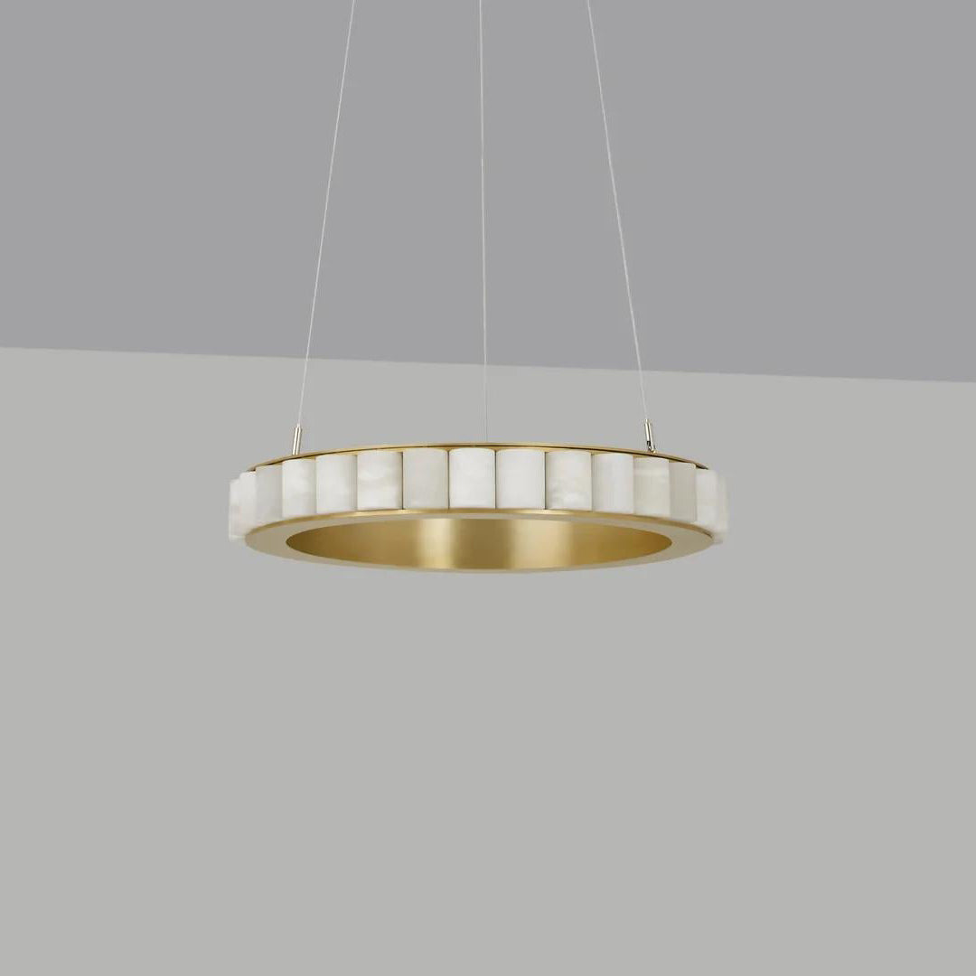 Almira Alabaster Halo Ring LED Chandelier