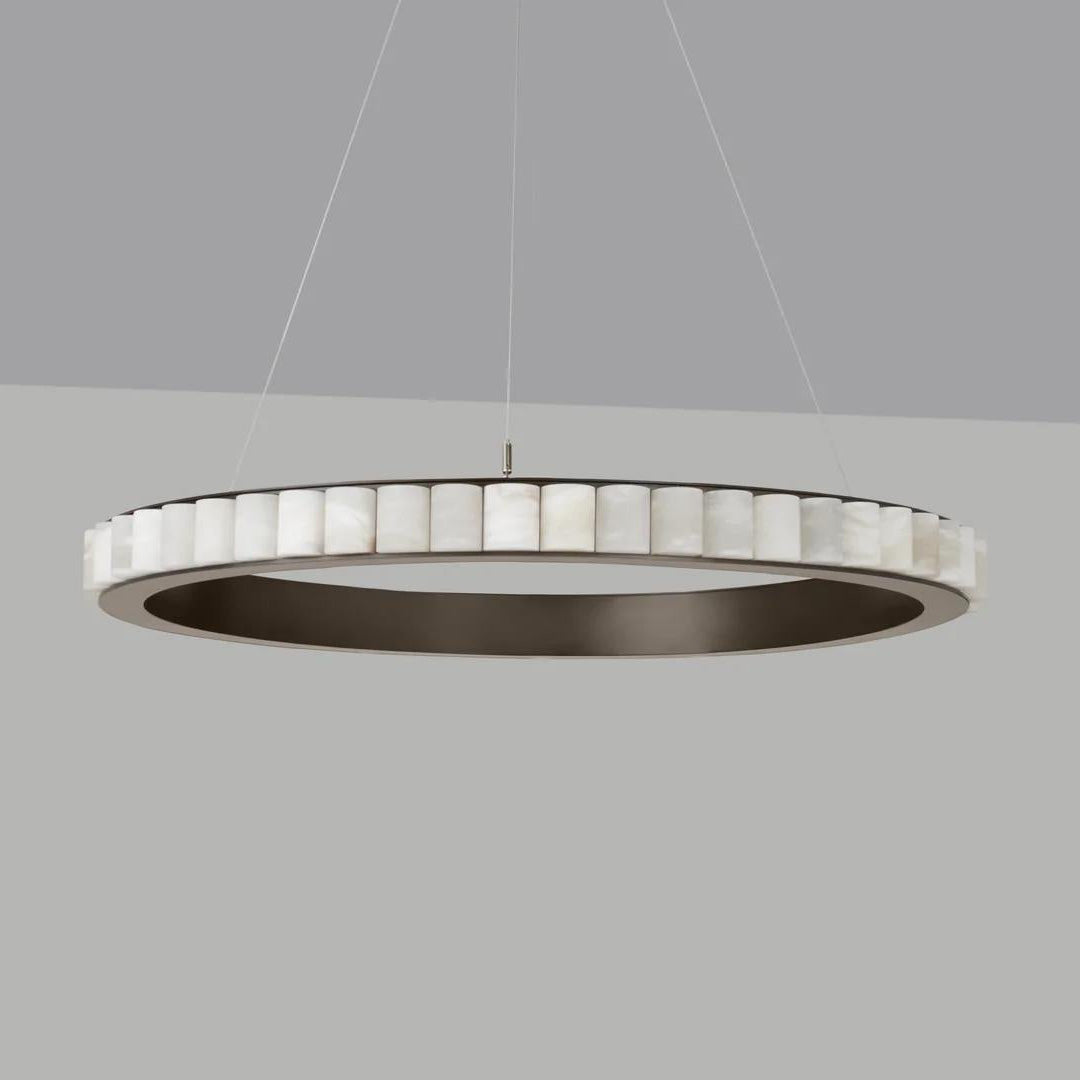 Almira Alabaster Halo Ring LED Chandelier